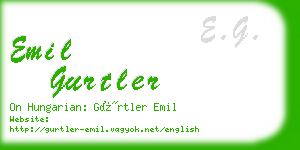 emil gurtler business card